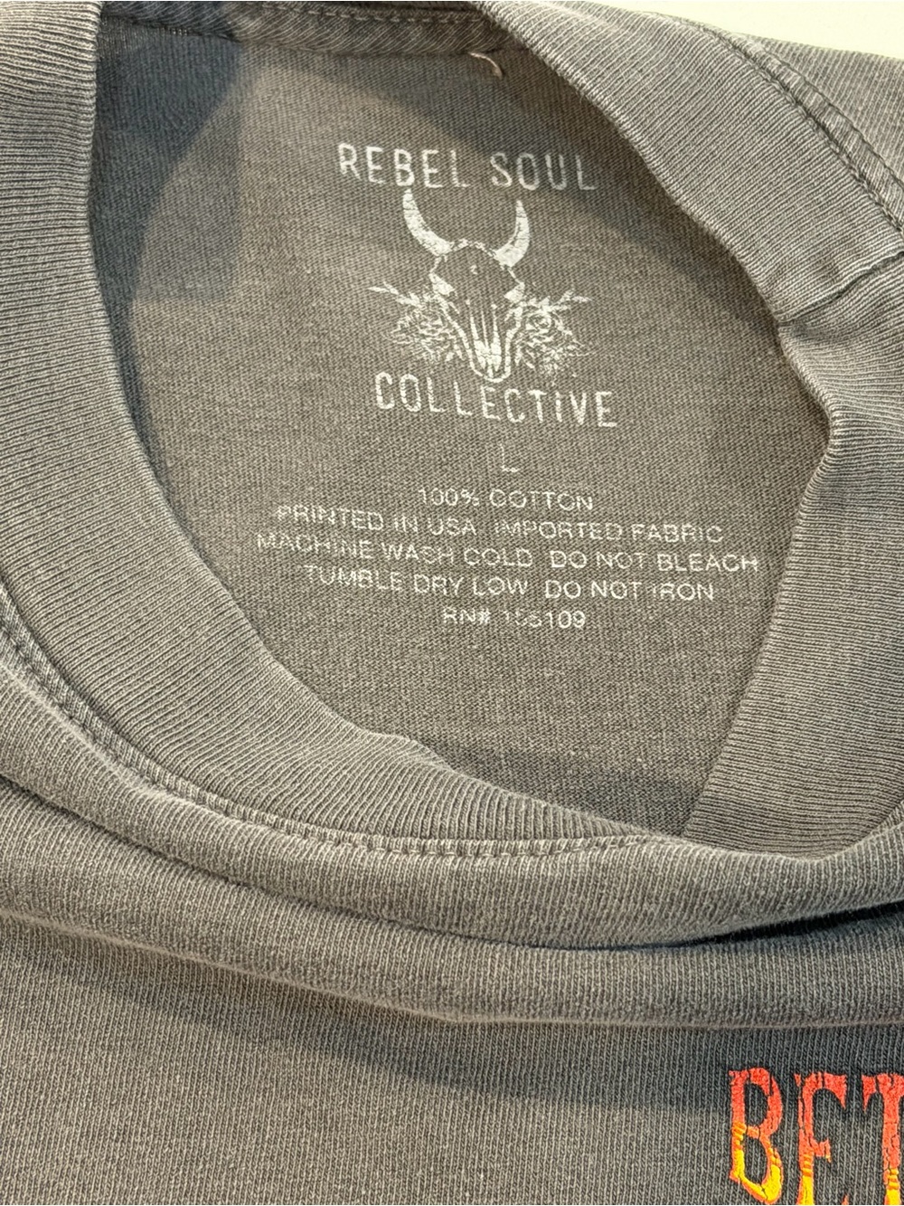 Rebel Soul Collective Bet On Yourself Graphic T-Shirt Women’s L Gray Oversized - Picture 8 of 9